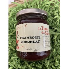 Confiture de framboises chocolat