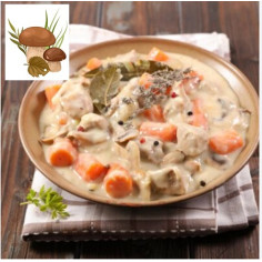 Bison à la crème & aux cèpes - plat 4 pers. -